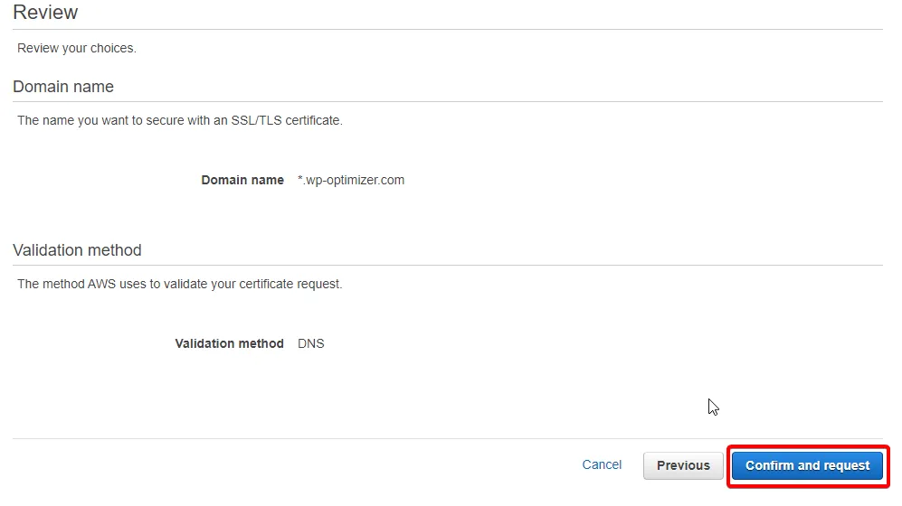 Reviewing SSL request